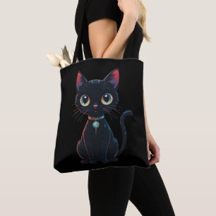 Bolsa Tote Gatinho Preto Pouco Assustador