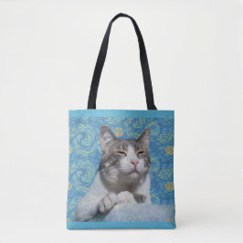 Bolsa Tote Gatinho Starry Night