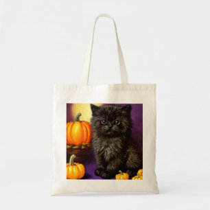 Bolsa Tote Gatinho Vintage de Halloween
