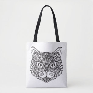 Bolsa Tote Gato 3 do estilo