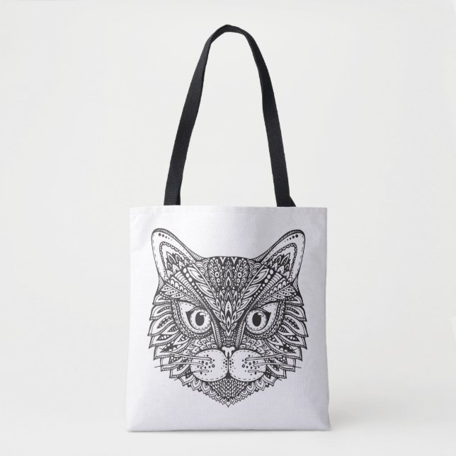 Bolsa Tote Gato 3 do estilo (Frente)