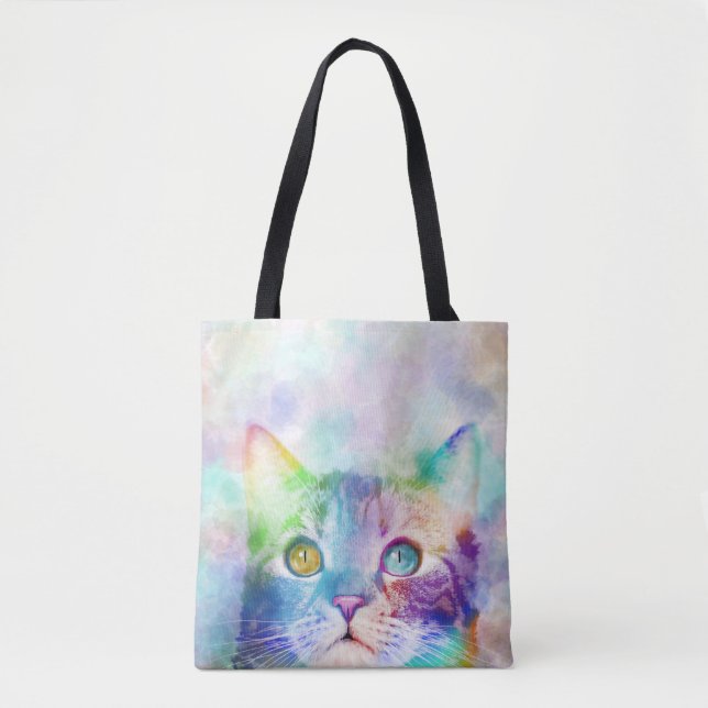 Bolsa Tote gato 663 multicolor (Frente)