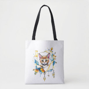 Bolsa Tote Gato Adorável: Um Design Puro de Cuteness 🐾 ✨