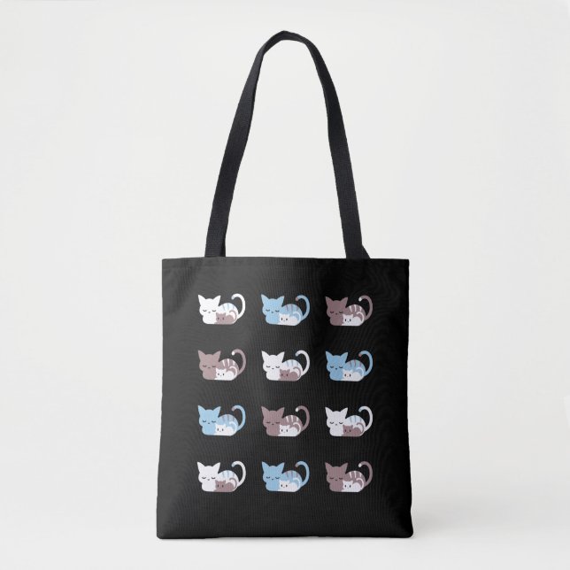 Bolsa Tote Gato adormecido engraçado cita II (Frente)