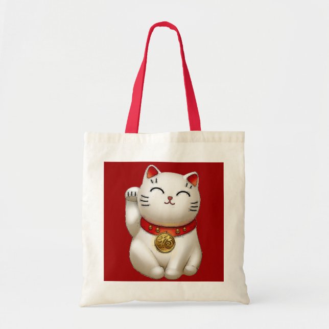 Bolsa Tote Gato afortunado (Frente)