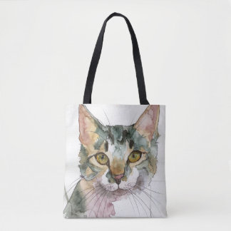 Bolsa Tote Gato Aquarela