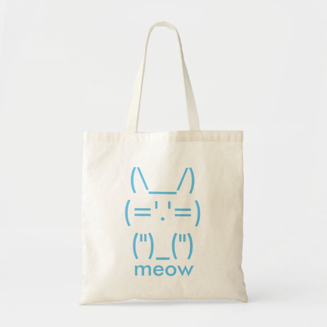 Bolsa Tote Gato ASCII (Frente)