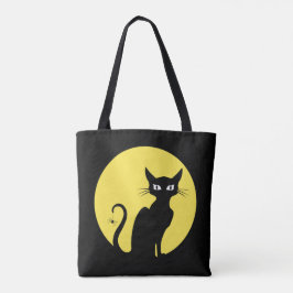Bolsa Tote Gato assustador com sacola da aranha