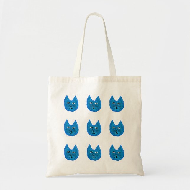 Bolsa Tote Gato azul (Frente)