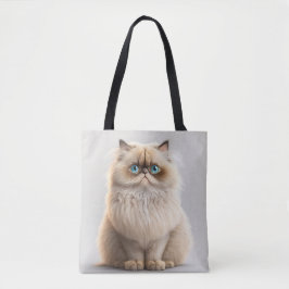 BOLSA TOTE GATO BONITO DE CARTÃO DE NAMORADO LONGHAIR
