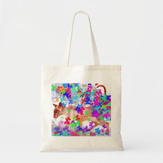 Bolsa Tote gato-borboleta (Frente)