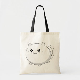 Bolsa Tote Gato branco do gatinho do kawaii bonito