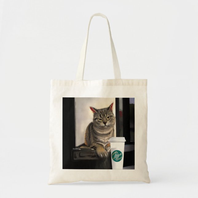 Bolsa Tote Gato café (Frente)