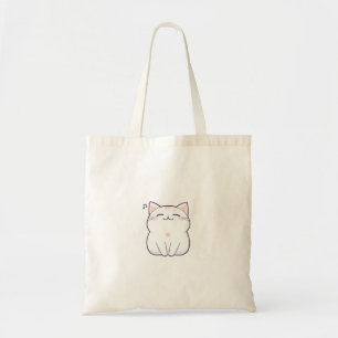 Bolsa Tote Gato Cantando com Nota Musical Design Kawaii