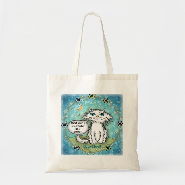 Bolsa Tote Gato Chocolate Scraggles  (Frente)