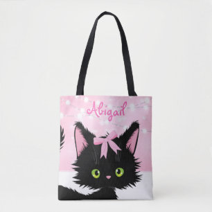 Bolsa Tote Gato Cinto e Gato Branco Personalizados