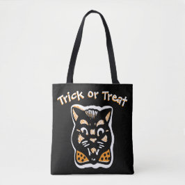 Bolsa Tote Gato Clássico de Halloween | Truque Escuro ou Trat