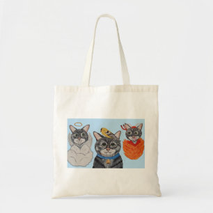 Bolsa Tote Gato com anjo e demônio