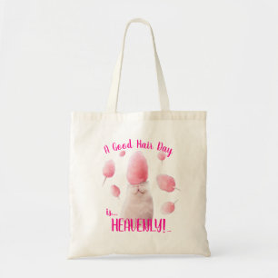 Bolsa Tote Gato Com Cabelo De Algodão Doce