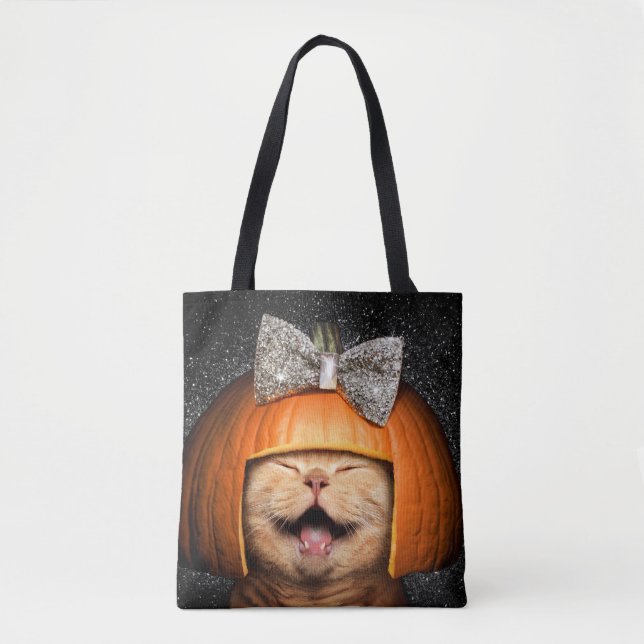 Bolsa Tote Gato Com Cabelo De Pumpkin (Frente)