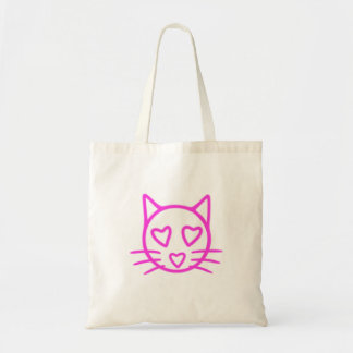 Bolsa Tote Gato com corações rosa