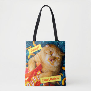 Bolsa Tote Gato Comendo Pupffs