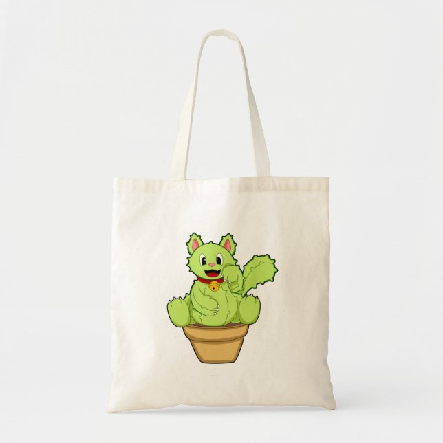 Bolsa Tote Gato como Cactus (Frente)