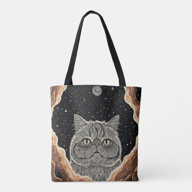 Bolsa Tote Gato Cósmico (Verso)
