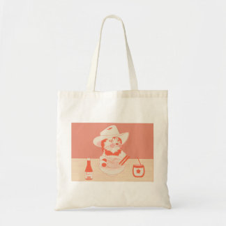 Bolsa Tote Gato Cowboy comendo Ramen