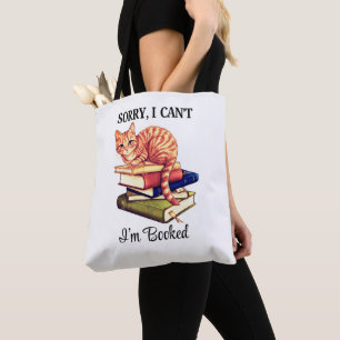 Bolsa Tote Gato Cozy de Leitura - Estou Reservado