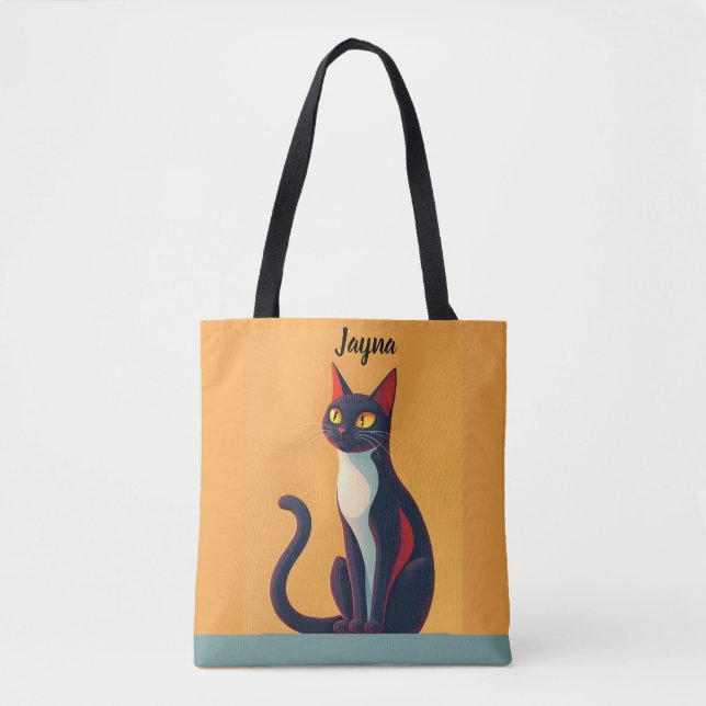 Bolsa Tote Gato Curioso (Frente)