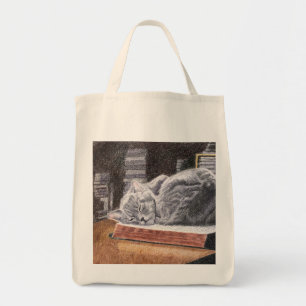 Bolsa Tote Gato da Livraria