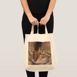 Bolsa Tote Gato de Bengala - Saco de Tota Comprada reutilizáv