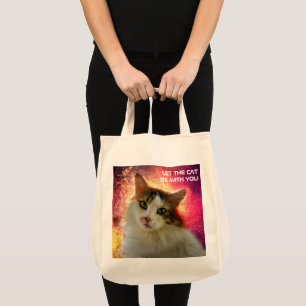 Bolsa Tote Gato de Calico Cento Adorável