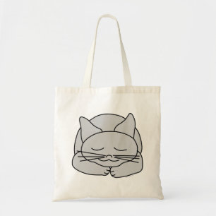 Bolsa Tote Gato de Cinza Dormindo