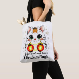 Bolsa Tote Gato de Desenho Animado Elegante - Ano Novo Lunar