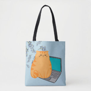 Bolsa Tote Gato de Escritório