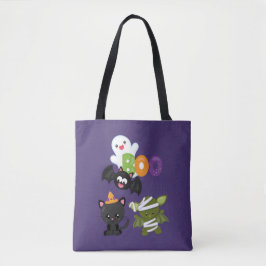 Bolsa Tote Gato de Halloween, Bat, Mamã e Fantasma