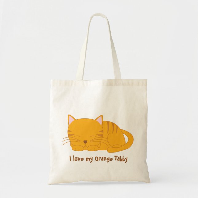 Bolsa Tote Gato De Laranja Dormindo (Frente)