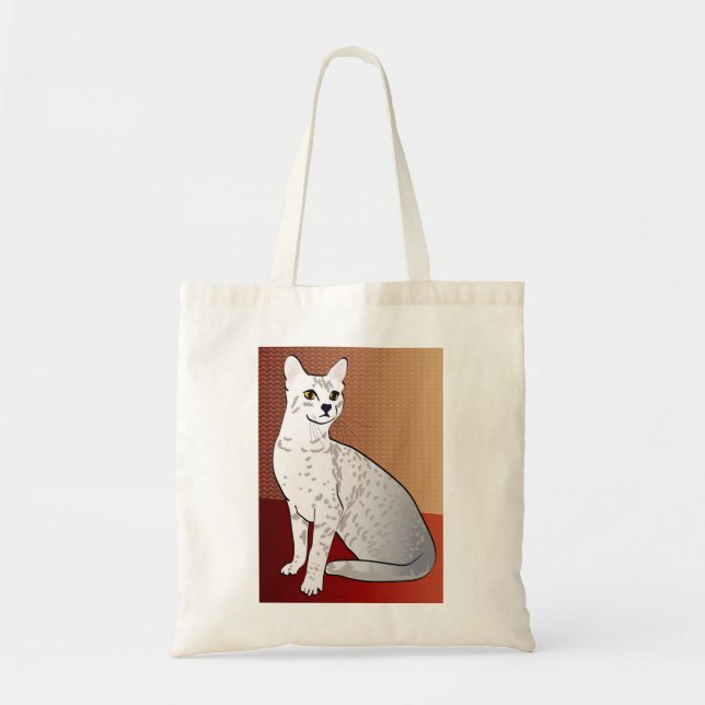 Bolsa Tote Gato de Mau Egípcio - fundo de bronze (Frente)
