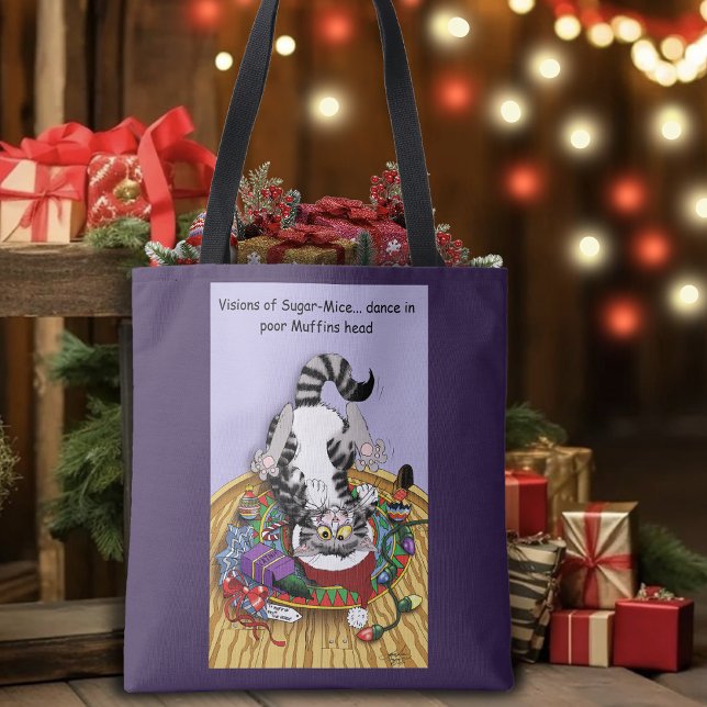 Bolsa Tote Gato de Natal (Criador carregado)