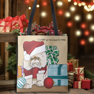 Bolsa Tote Gato de Natal Persa
