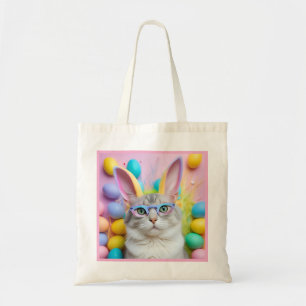 Bolsa Tote Gato de Páscoa Whimsso com Ouvidos Coelhinhos