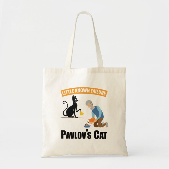 Bolsa Tote Gato de Pavlov - Psicologia Engraçada (Frente)