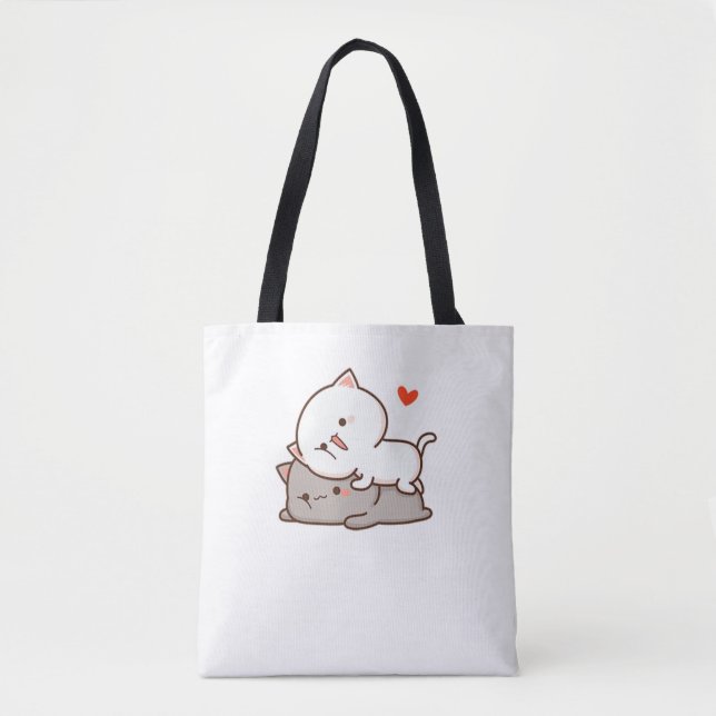 Bolsa Tote Gato de Pêssego de Mochi Cugado (Frente)