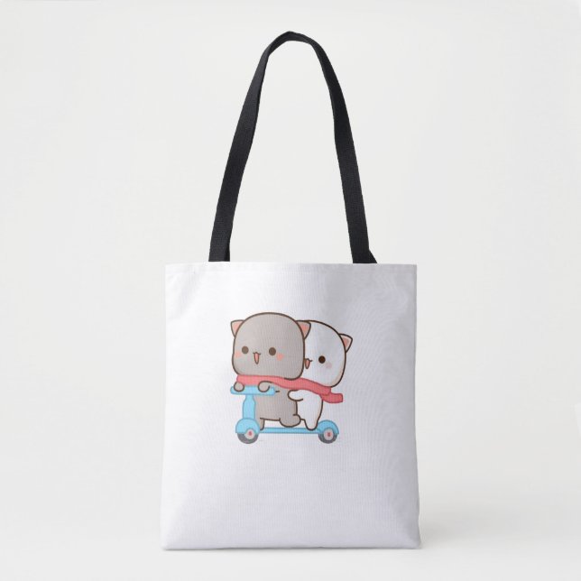 Bolsa Tote Gato de Pêssego de Mochi Cugado (Frente)