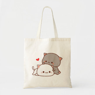 Bolsa Tote gato de pêssego fofo