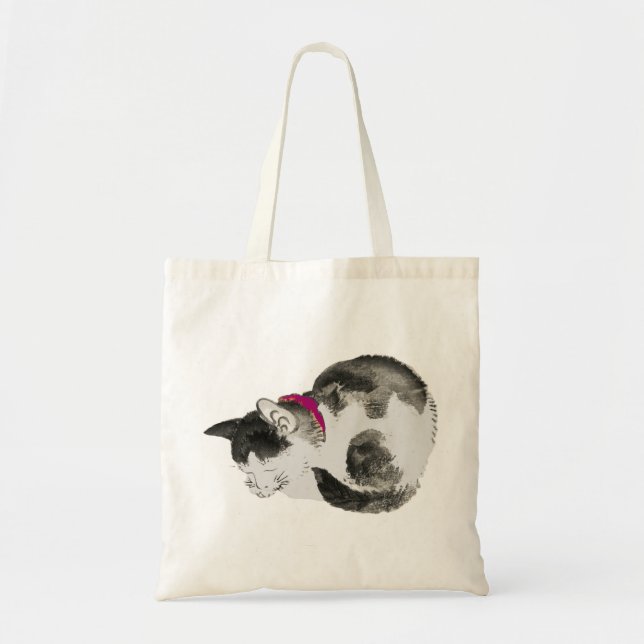 Bolsa Tote Gato de toalha dormindo (Frente)