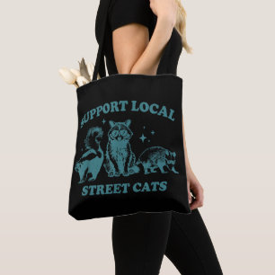 Bolsa Tote Gato Divertido Vintage Guaxinim Gambá Gambá-americ