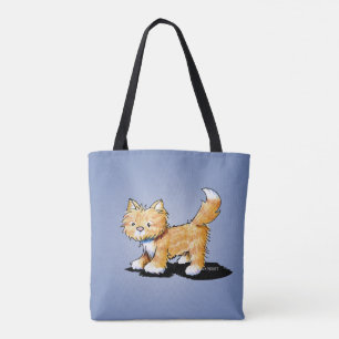Bolsa Tote Gato do gatinho do gato malhado de KiniArt